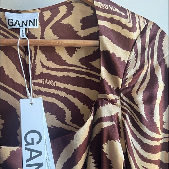 🔥GANNI Silk stretch midi dress - Picture 8 of 11